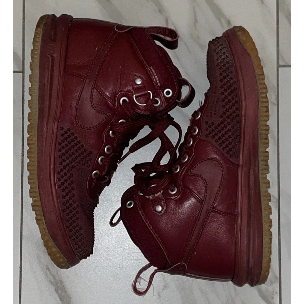 Nike Lunar Force 1 DuckBoots‎ Men's 8.5 Team Red Leather Waterproof - Picture 4 of 13